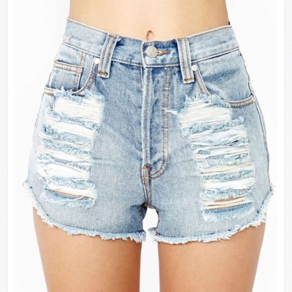 Minkpink Slasher denim shorts